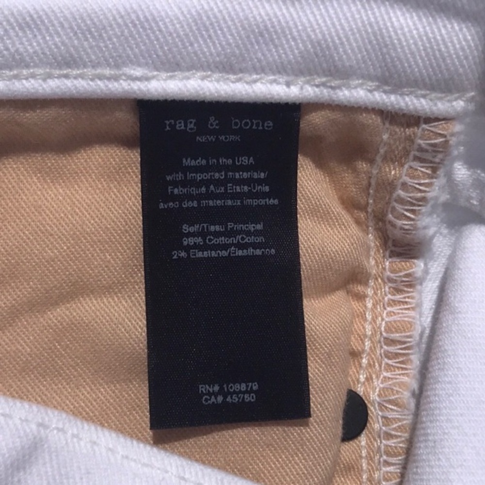 Rag & Bone White Cigarette Jean 24 - Picture 6 of 8
